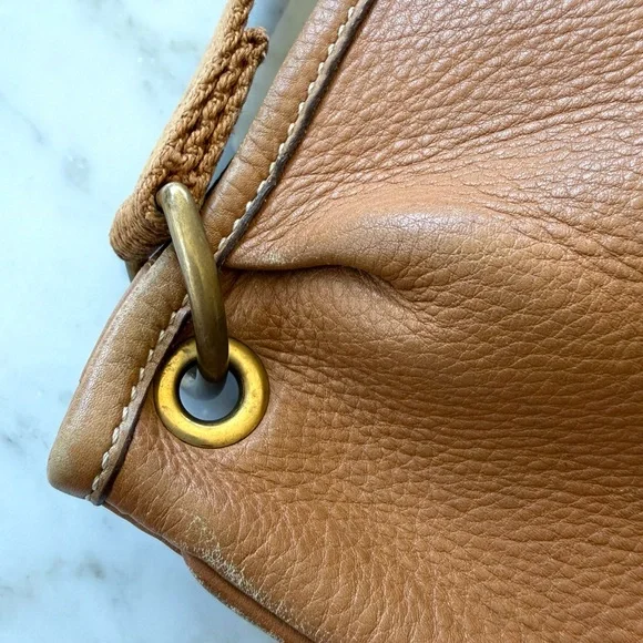 HERMÈS VTG ‘87 Fjord Rodeo Berline shoulder bag, Gold/gold, circleQ,GUC - Picture 14 of 16